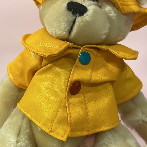 Original Brass Button Bear Harper Stuffed Teddy In Yellow Rain Coat With Tag - Picture 10 of 13